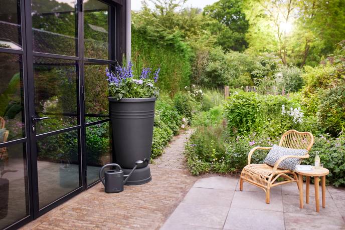 green basics regentonne plus 200ltr living schwarz